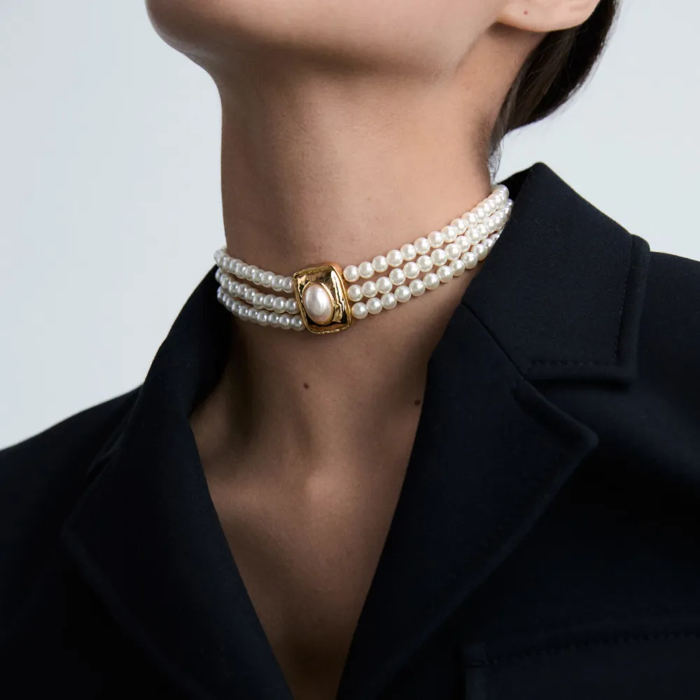 Three-Piece Pearl Necklace